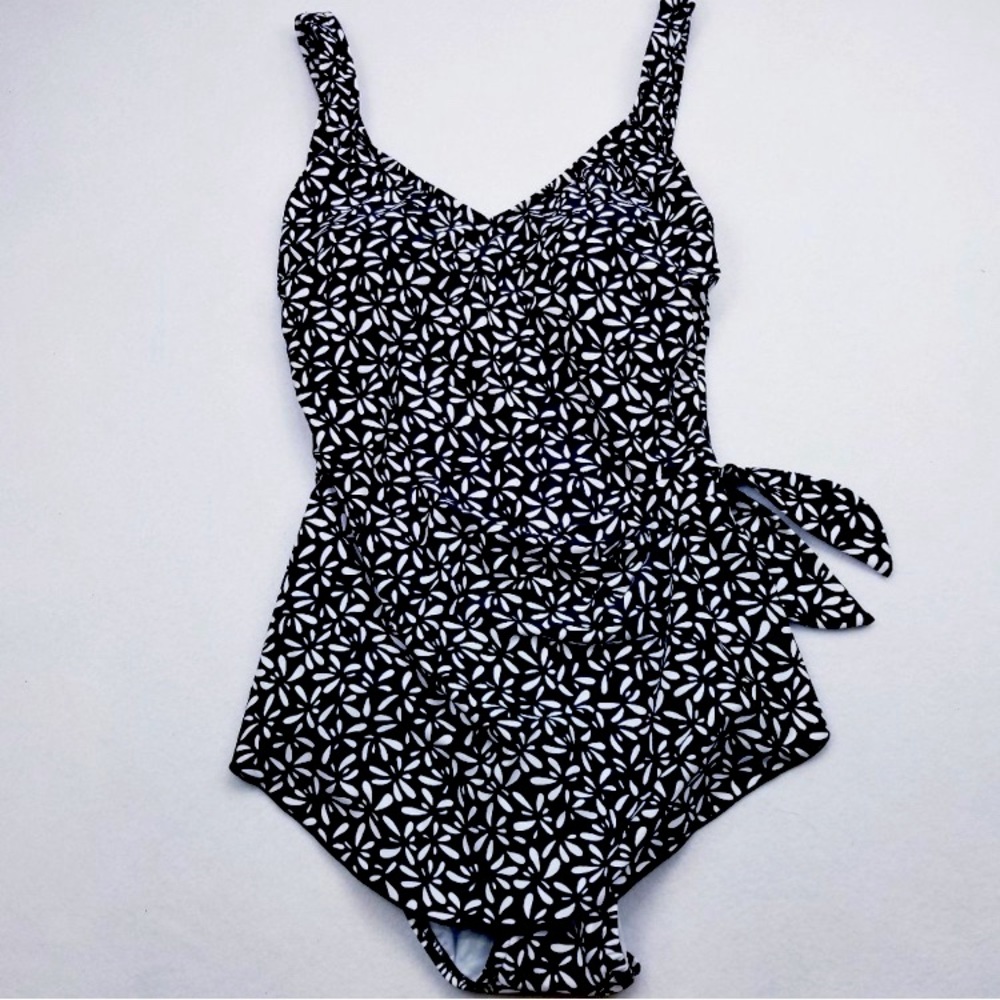 Maxine of Hollywood Wide Strap Sarong One Piece